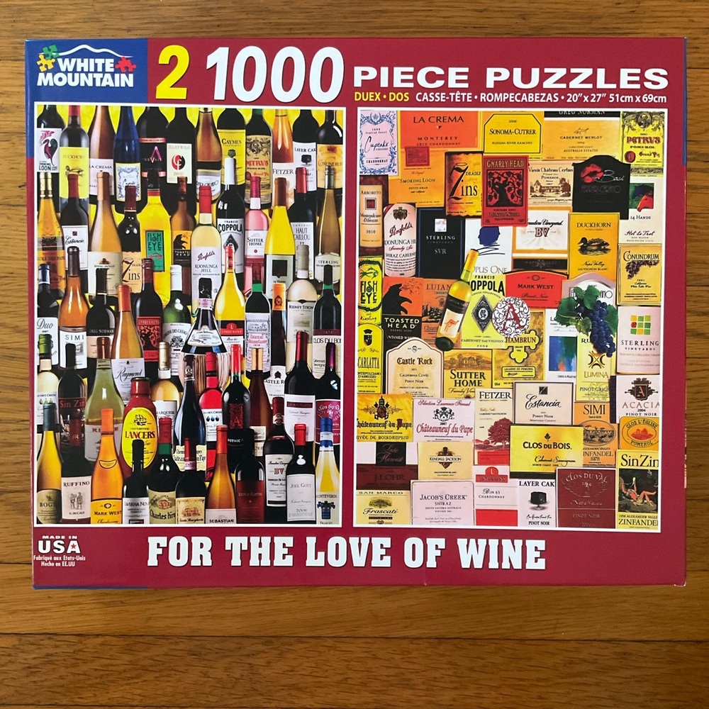 White Mountain For the Love Of Wine Puzzle Duo - 1000 Pieces